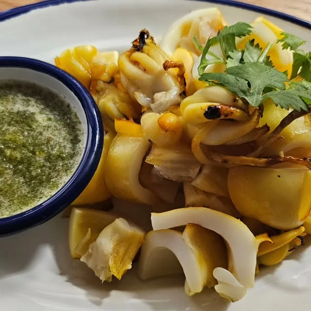 Calamar a la brasa