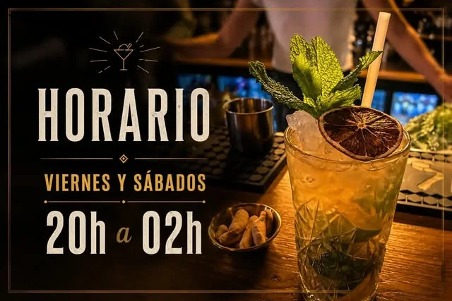 Viernes y sábados de 20h a 02h